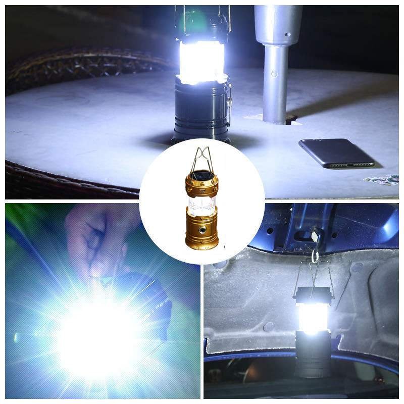 SOLAR RECHARGING OF LED CAMP STRETCHER LAMPS FROM OUTDOOR LIGHTED HORSE TENTS