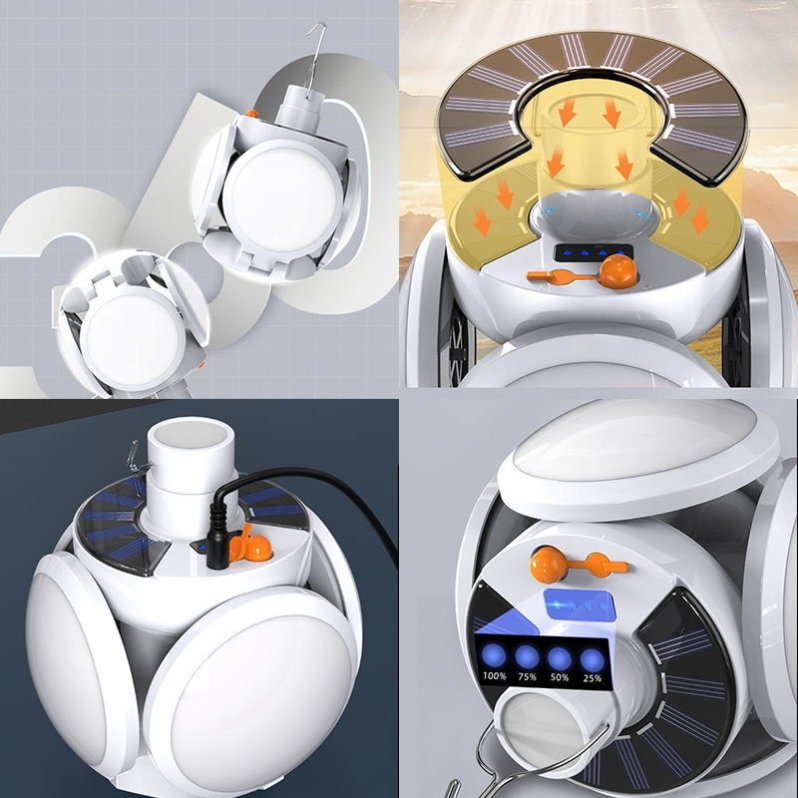 SOLAR-CHARGED LIGHT BULB FAILURE LED SUPER-EFFICIENT ENERGY FOLDS FOOTBALL LIGHT EMERGENCY NIGHT MARKET FOR HOUSEHOLD USE