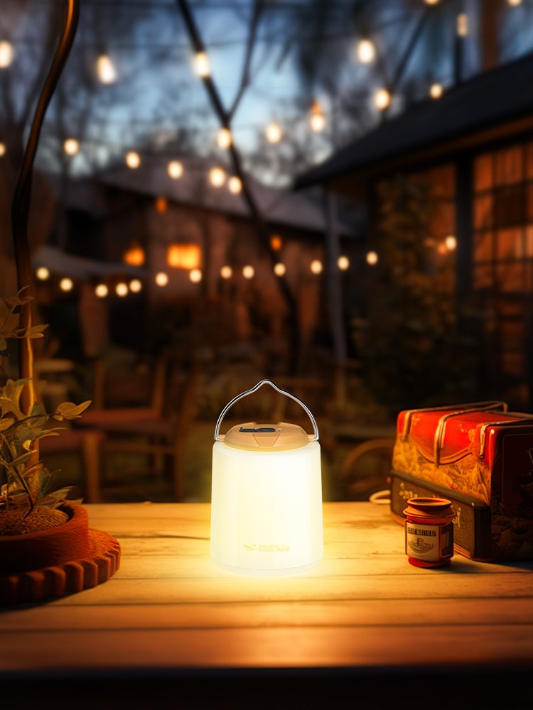 the outdoor camping lights were extended and the light was recharged