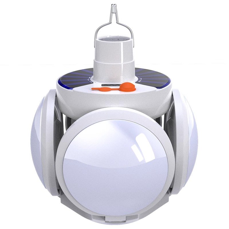 Solar energy-efficient light bulbs for home-based camping outside of the football night market