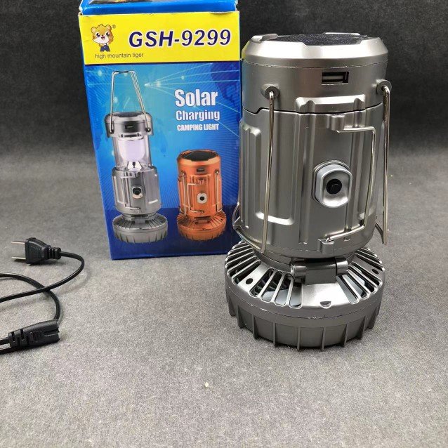 Solar fan platter multi-purpose outdoor camping light, camping light, emergency hand-held light recharging