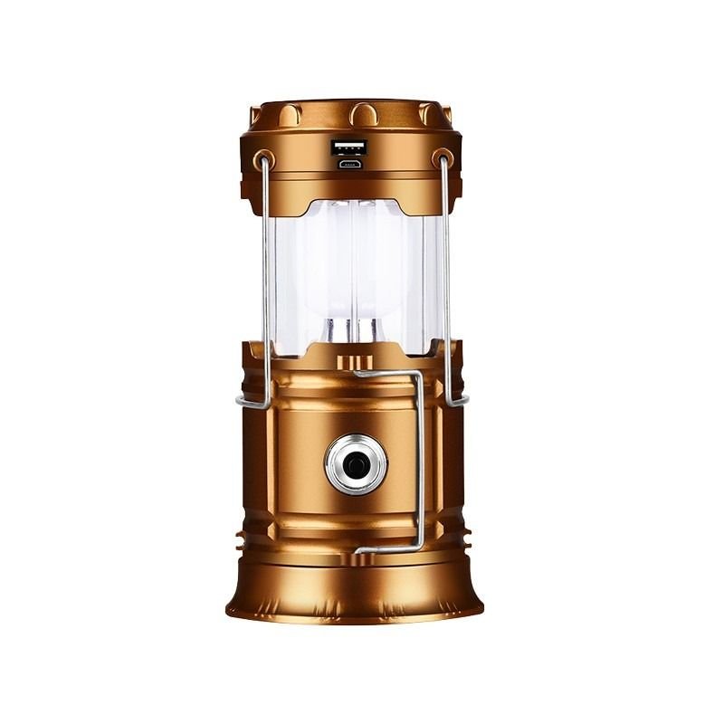 There's a strong flashlight for the emergency headlights outside the camplights and the solar horse lamp outside the house