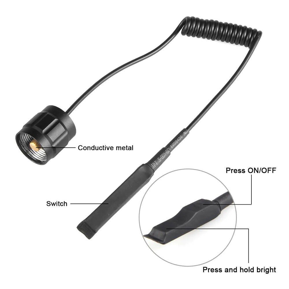 501B TACTICAL FLASHLIGHT KIT T6 WITH LED FLASHLIGHT BELTS AND PRESSURE SWITCHES MULTIFUNCTIONAL CAMPING
