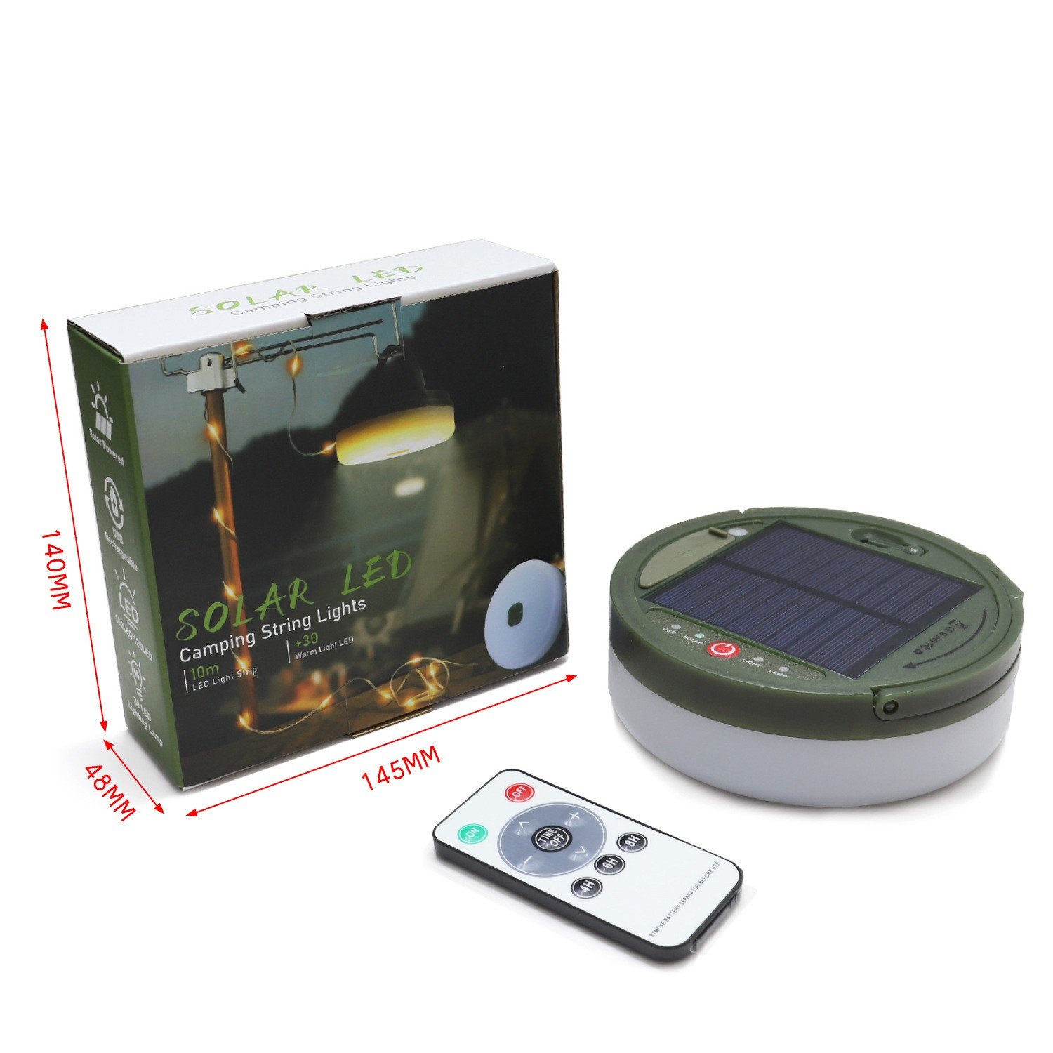 Outdoor camp lights with solar-powered light rollers receiving camp tent emergency light camp airlights