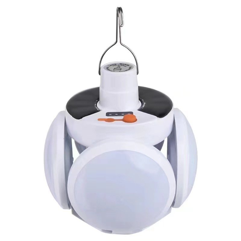 Solar-powered super-charged camp emergency tent stand-up at night market lighting home lighted light bulbs