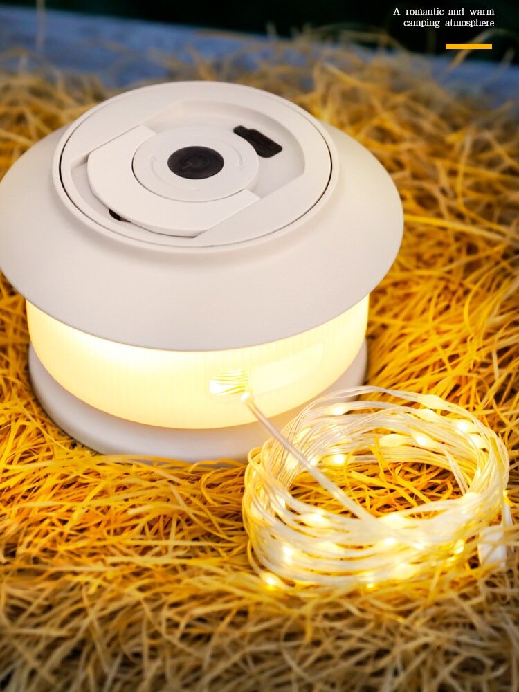 Outdoor camplights, camp airs, waterproof, and lighted tents charged with a series of lights