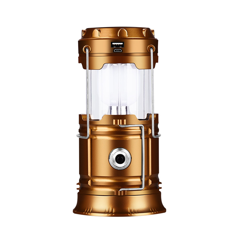 Solar outdoor camping lights are extended to recharging wild old hand-held tents with household lighting