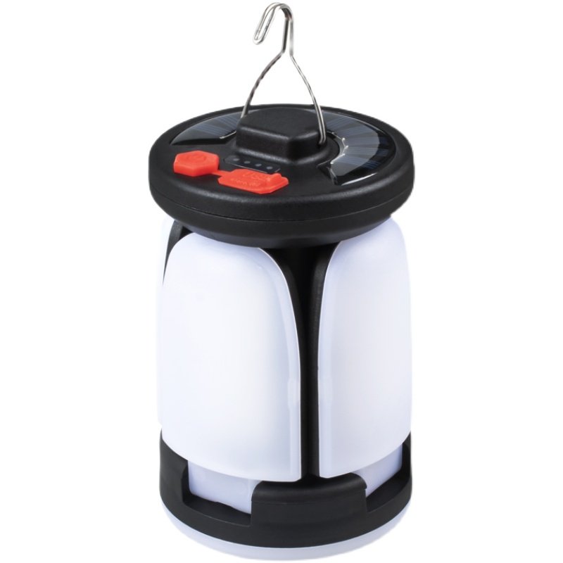 Solar-charged tent lights outside the house with waterproof camping light and a tree-mounted electric night market stand