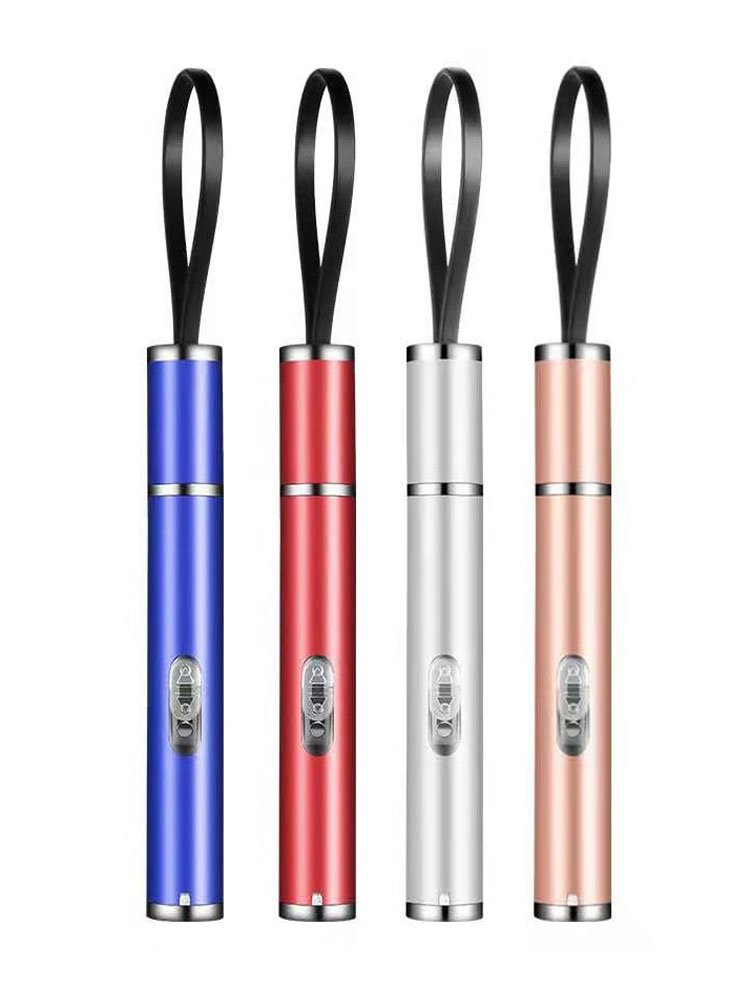 Triple one-hand flashlight check for UV light, small multi-purpose portable chargeable mini-cat stick