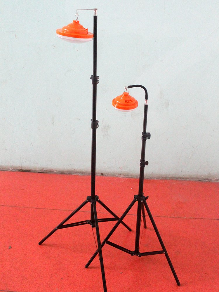 Three tripods dedicated to the outdoor lighting stand in the night stand