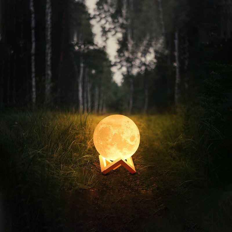 THE OUTSIDE LUNAR LIGHT RUNS ITS OWN CAMPING ROUND ATMOSPHERE LIGHT