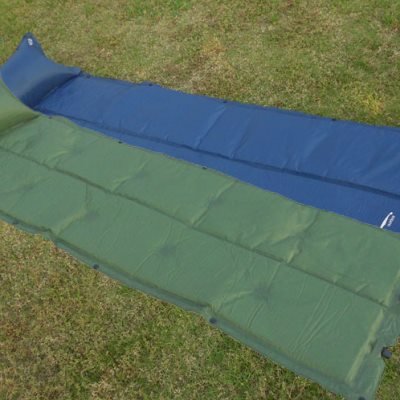 Kemma's auto-inflated spare-air camp with a thick-tide pad and a thick mattress