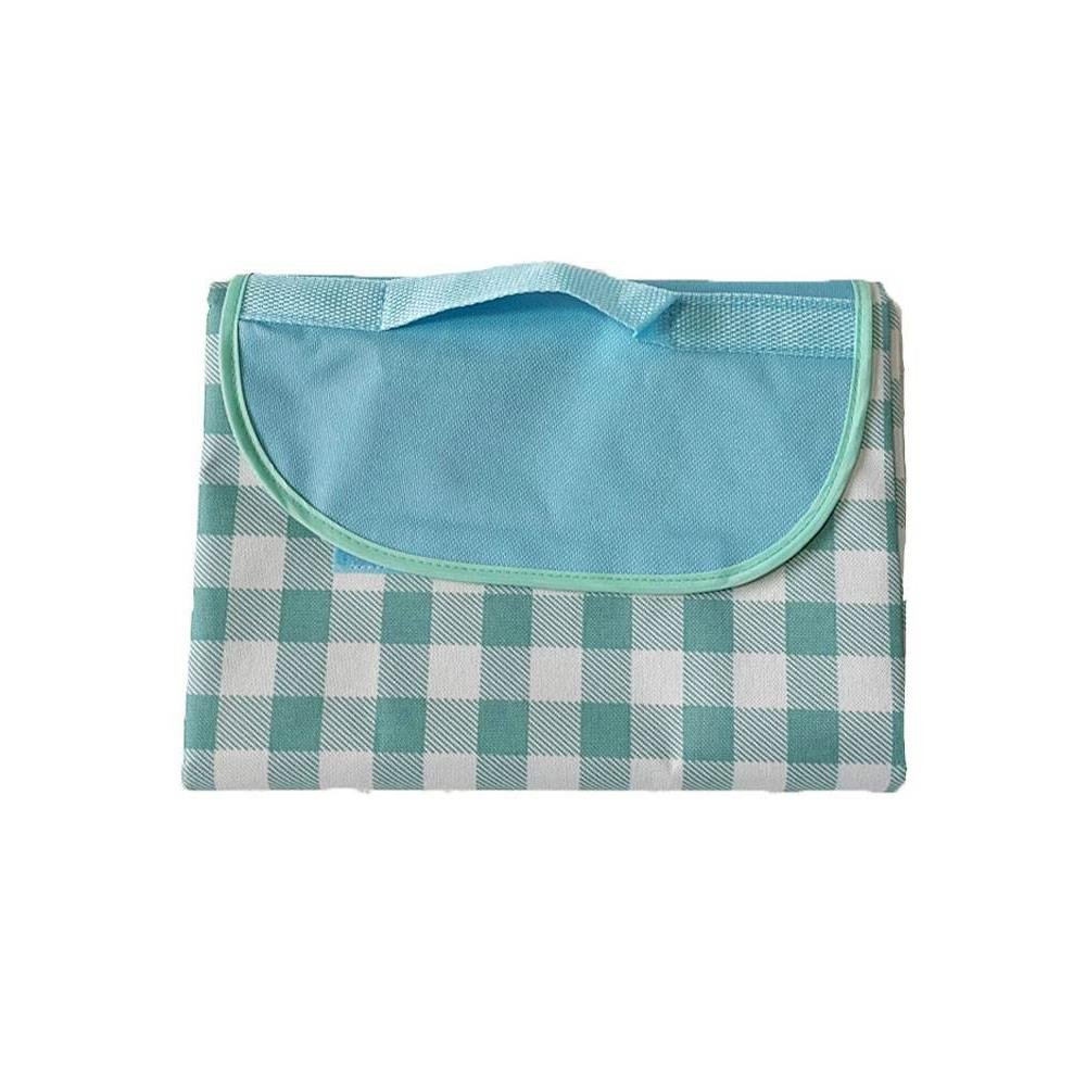 A picnic pad with a thick spring outdoor camping pad and a lawn and beach mattress with water-proof blue