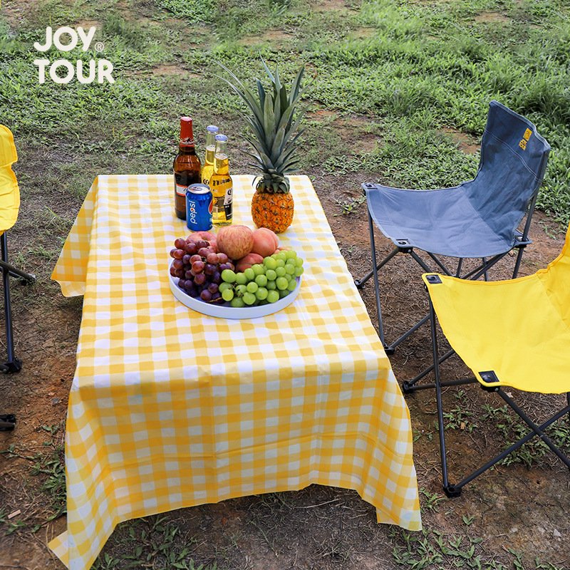 A one-time picnic pad and a thick camping spring pad will carry a water-grass beach pad