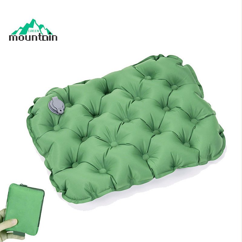 An outdoor pneumatic seating pad with a light folding of ass, an office chair mat, a camping camp