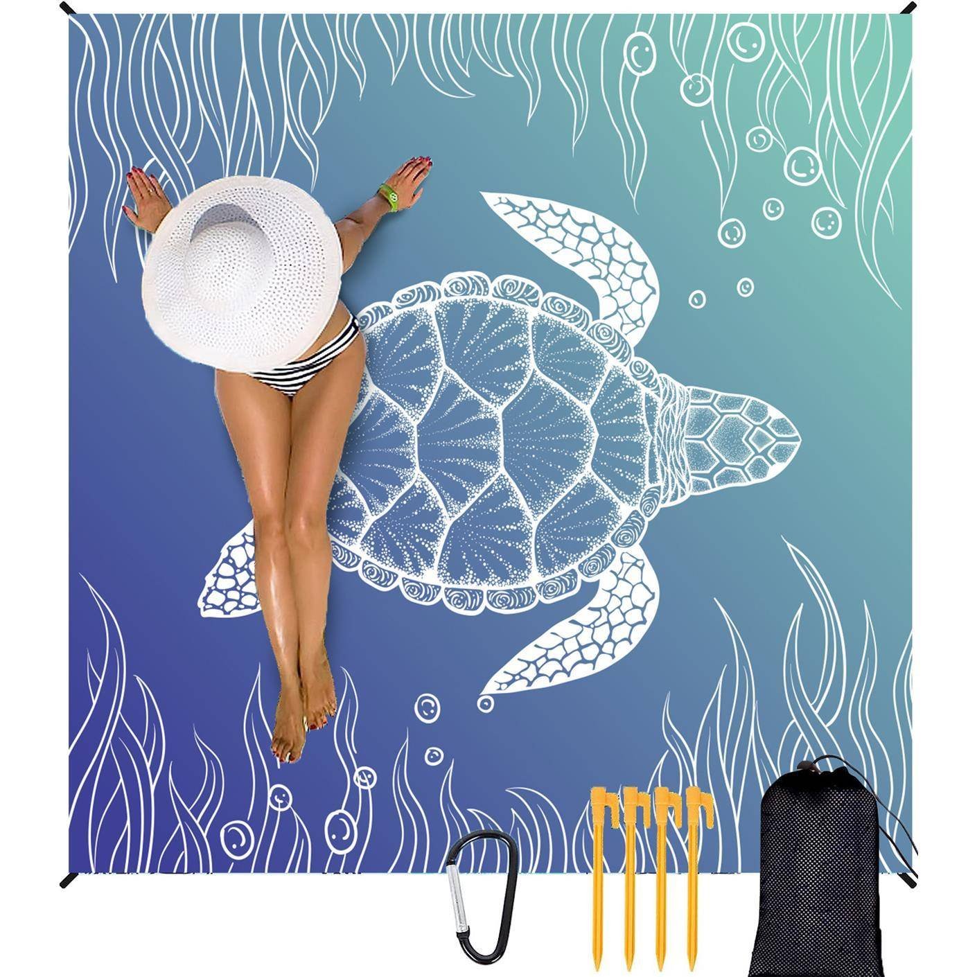 camping outdoors with waterproof beach pads portable enough to fold the picnic pads and the spring pedestals are super light