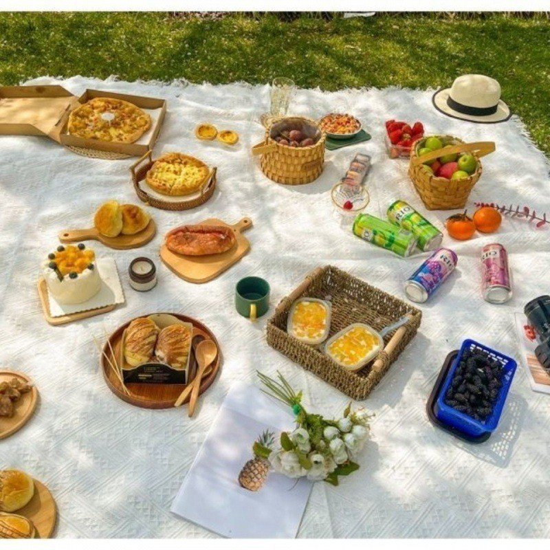 ins field camp picnic pads for bohemia camp blankets on beach and tide-proof tablecloths