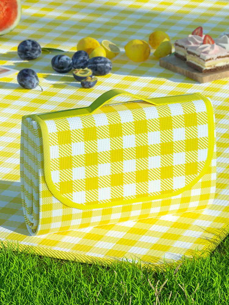 A picnic mat with a high tide-proof outdoor camping pad with a spring picnic pad and a field lawn