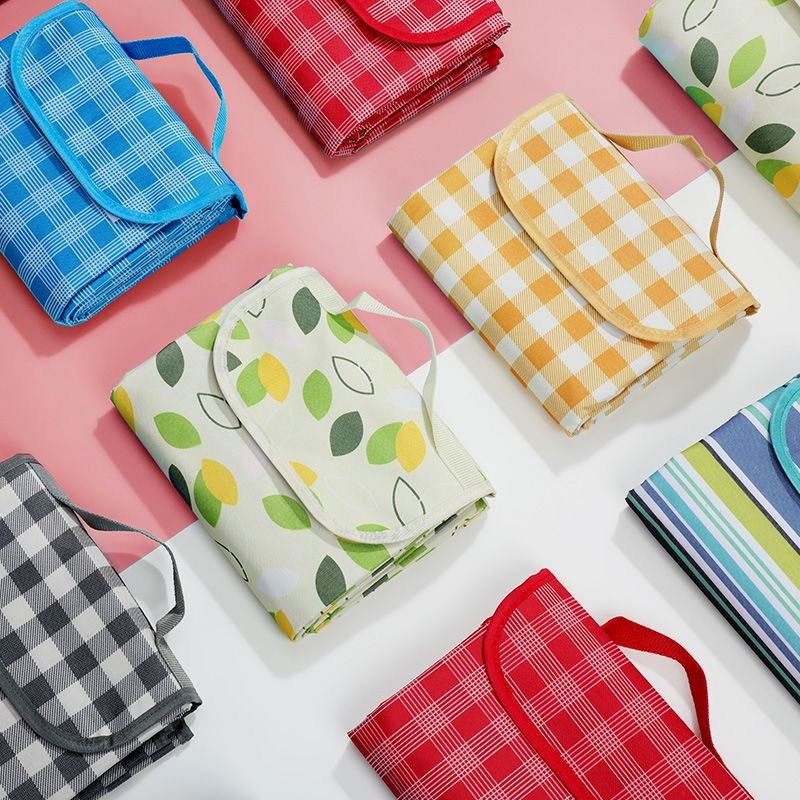 A picnic mat for the outdoor cooking camp camp tent with water and a thick field camping mat for the autumn trip