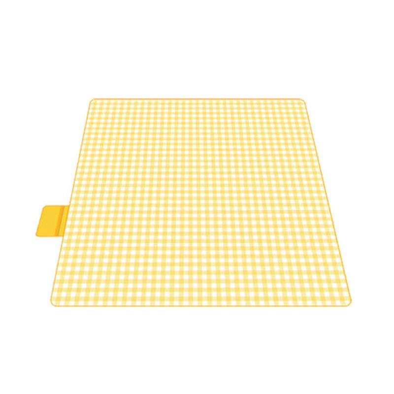 A picnic mat for the outdoor cooking camp tent with water and camping mats for the field