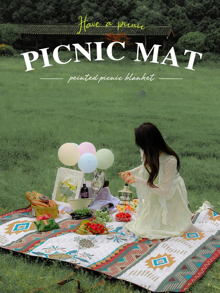 National wind picnic pads with hot waterproof tents with carpet pads outside the Bohemia
