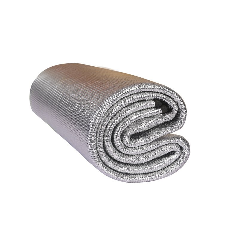 Aluminum in a picnic mat outside the tent, with a thick, double-faced camper