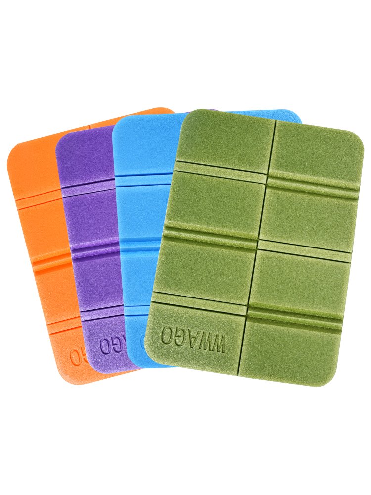 Folding seat cushions, camping outside, and sitting on mats, and carrying mini-famper music festivals
