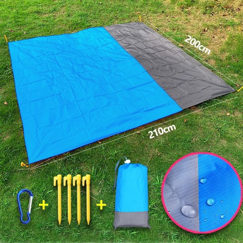 Pocket picnic pads, soft outside the beach mats, so we can fold beach towels and sea border mats