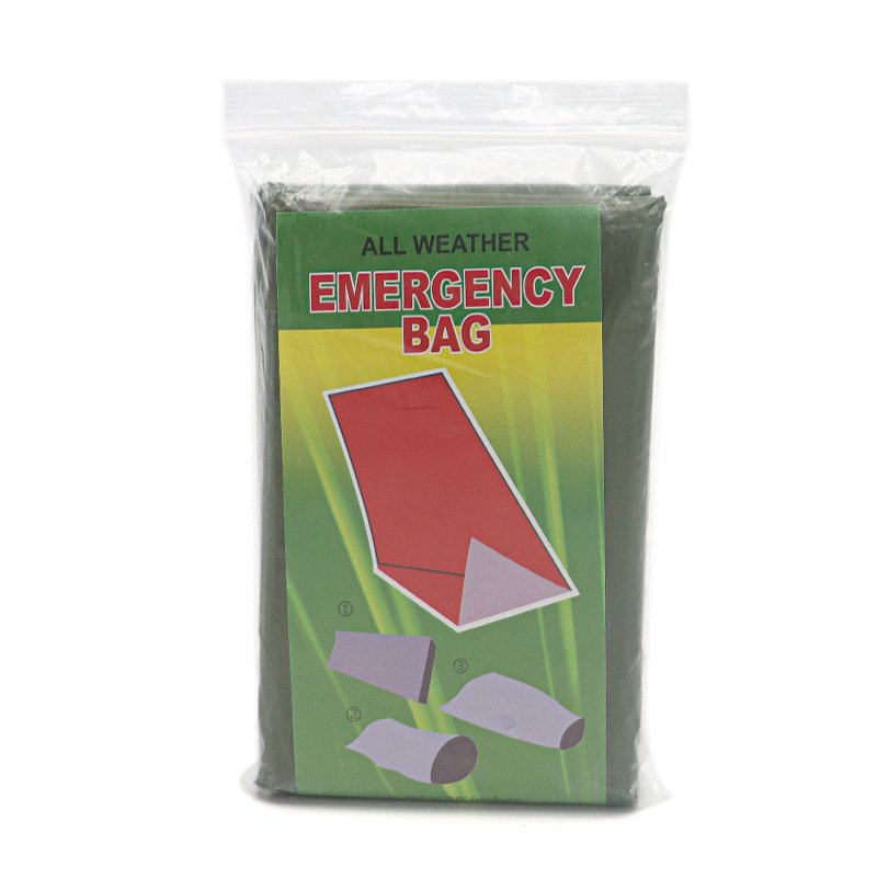 ALUMINUM MEMBRANE EMERGENCY SLEEP BAG, OUTDOOR CAMP, FOR FIRST-AID RELIEF FOR LIFE AND RETROSPECT SLEEP BAG, FOR INSECT-PROOF PROTECTION AGAINST THE TIDE