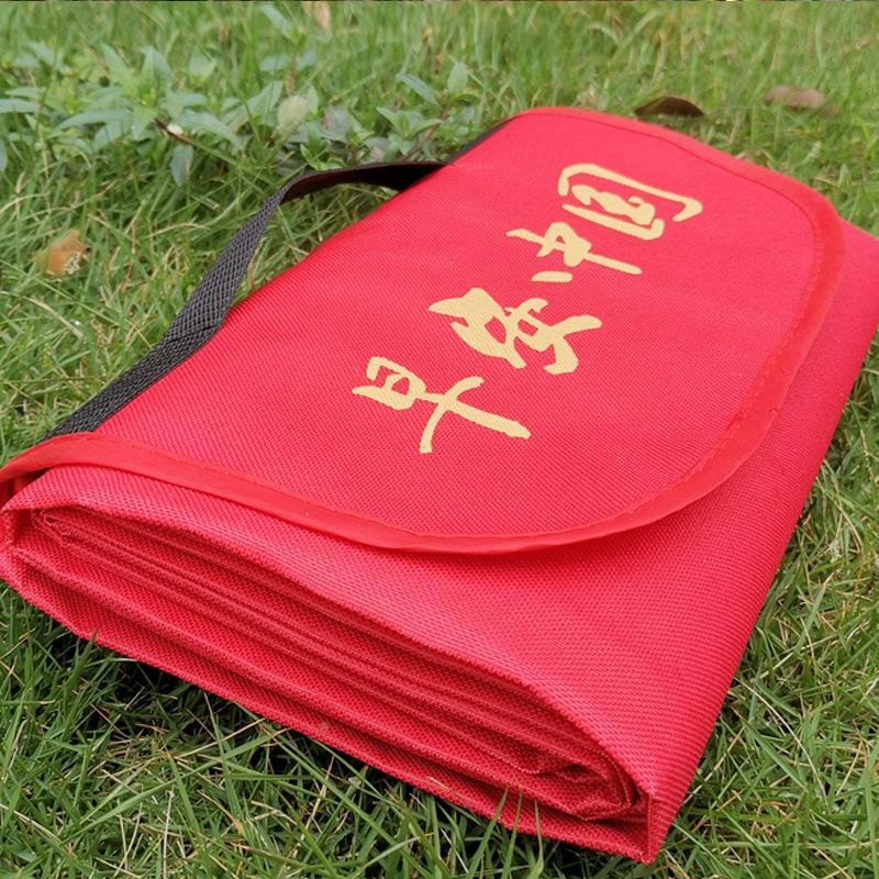 A picnic pad on the outside, and then the Oxford camping pads are folded