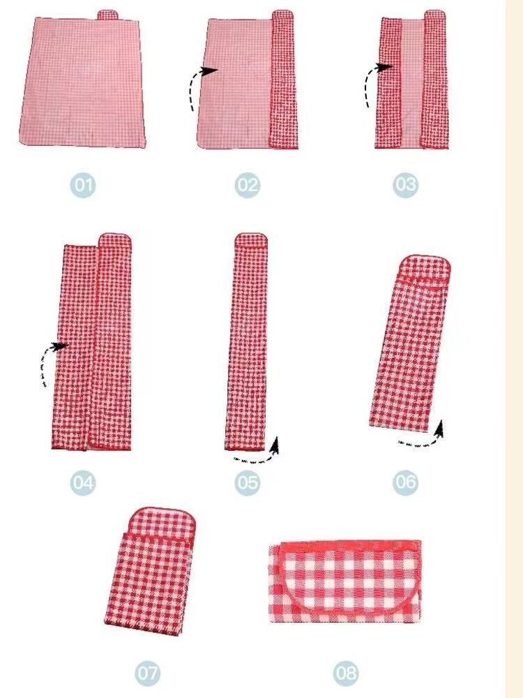 A picnic mat with a thick picnic cloth and a camping tent with a camping pad