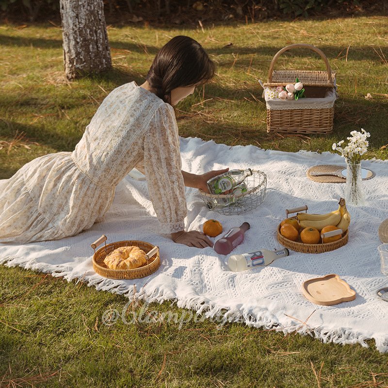 New stench-proof picnics, camping outside, white blankets, beach-bed tents, French seaside