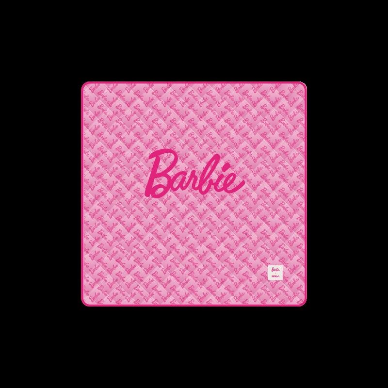 Barbie's picnic pad with a hot spring pad and a camping tent. The beach mat