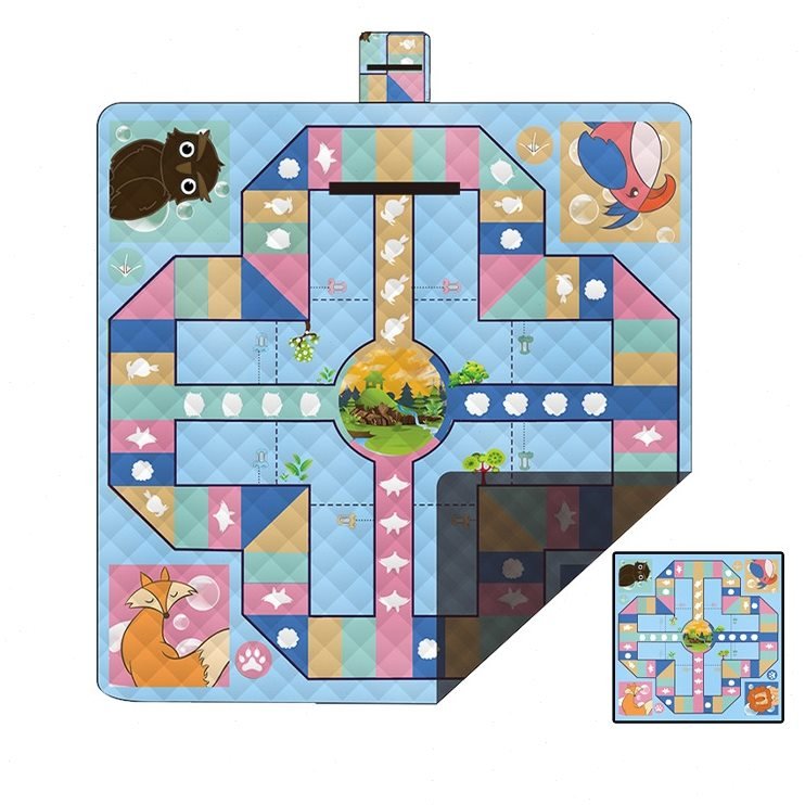 With a beach mat, we fold a water-resistant picnic pad, a damp-coated lawn, camping and springing