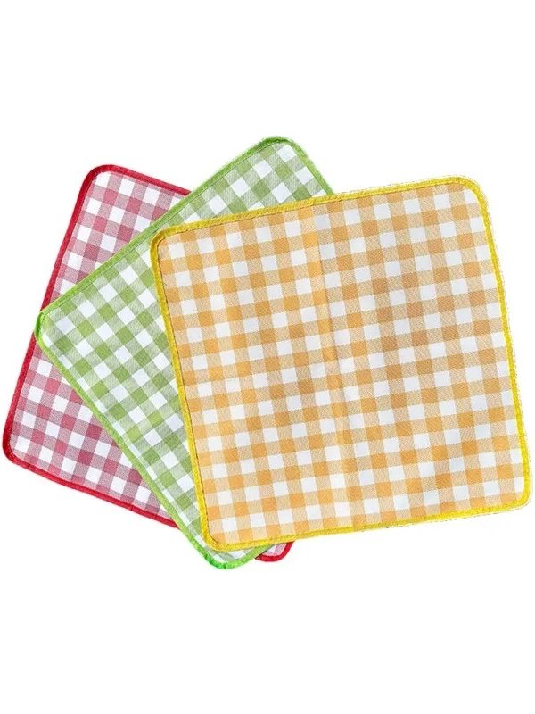 Out-of-door mattresses and water-protected mats on the lawn
