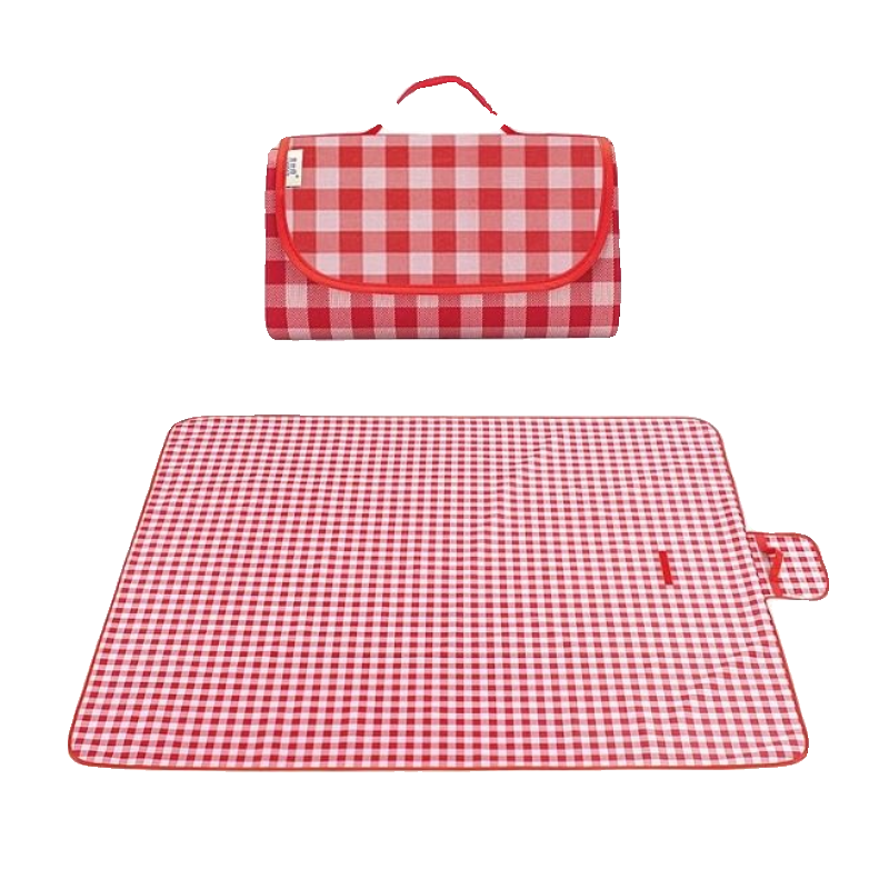 A picnic pad with a thick pad ultrasonic outside, and a field camping picnic cloth folds out