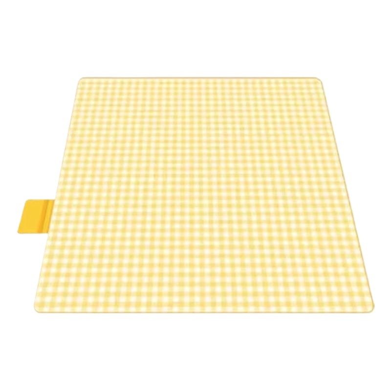A picnic pad with a thick outdoor cooking camping tent