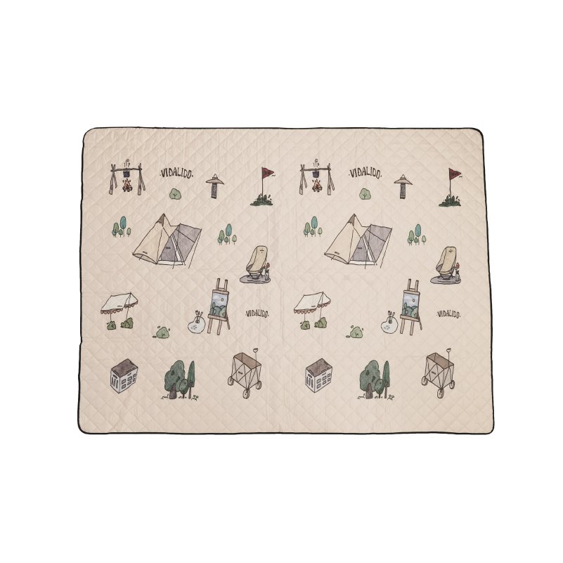 Vidalido outdoors with a picnic mat with a thick waterproof and tide-proof camping camp on the spring lawn