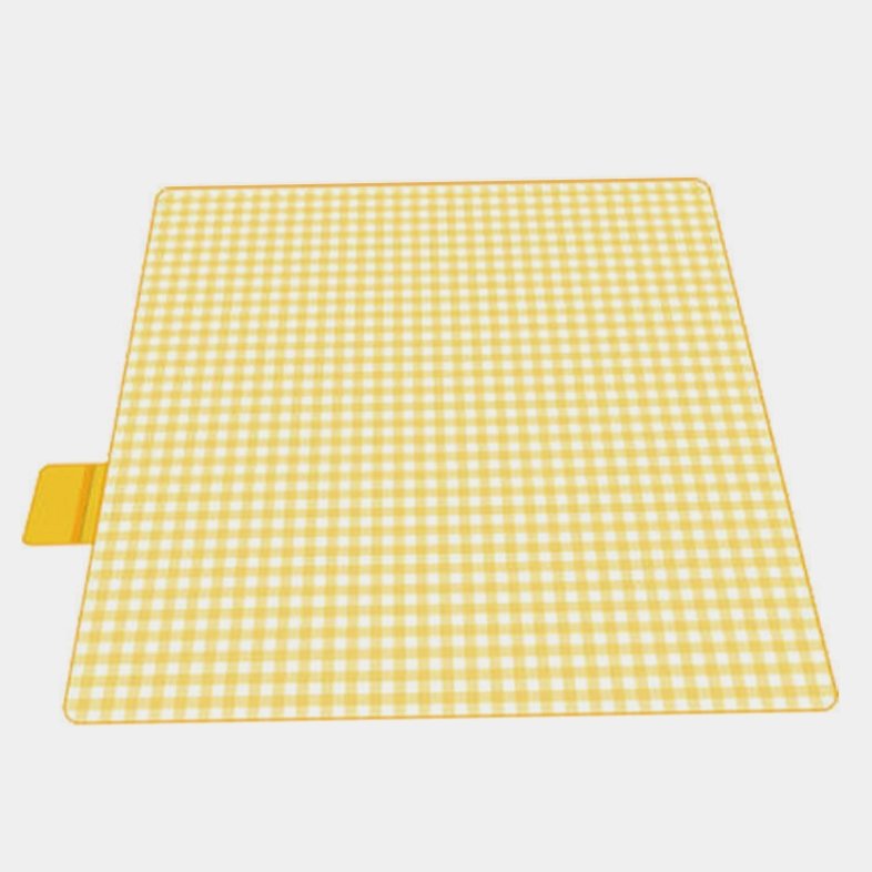 A picnic mat for the outdoor cooking camp tent with water and camping mats for the field