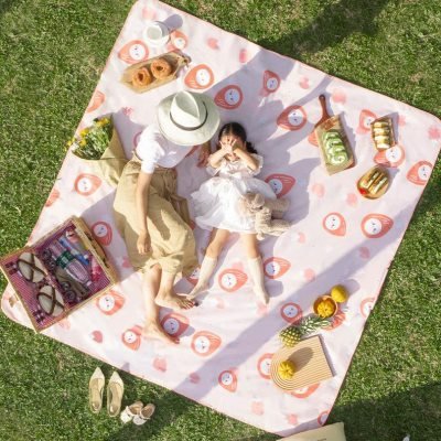 A picnic mat with a thick waterproof picnic camper
