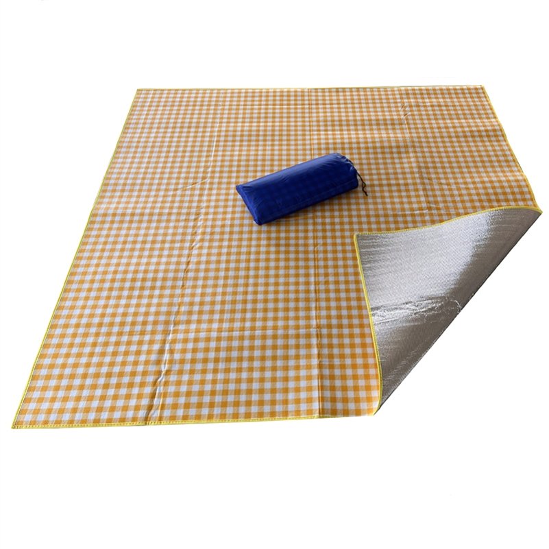 The tent's special in-house, spring and picnic mats, camping and waterproof, so it's thick