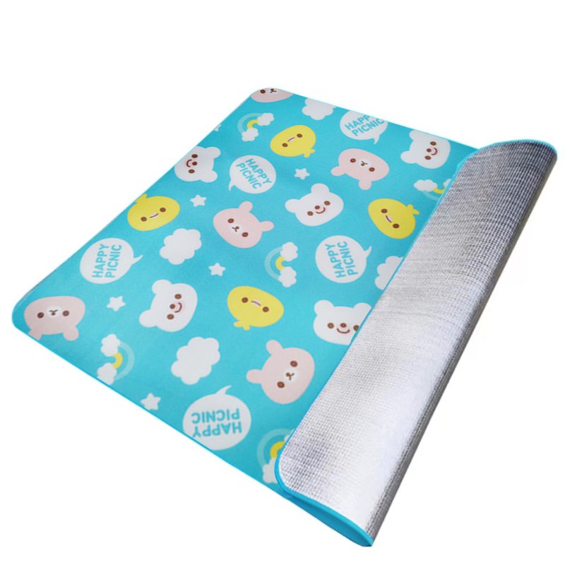 Children living in their homes with print and cardtoon, with a hot and cold picnic pad camping in the fall nursery