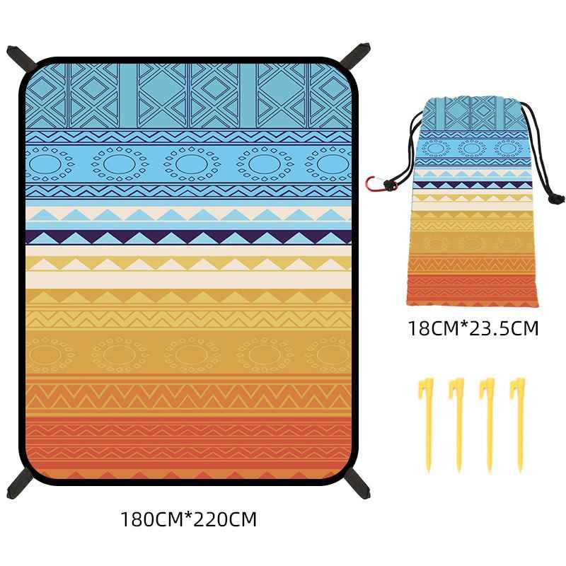 Camp camping blankets on cross-border Bohemia beach