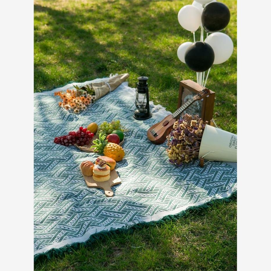 outdoor picnic mats, ins-photography, french-style picnic net red items camping for tide-proof tents