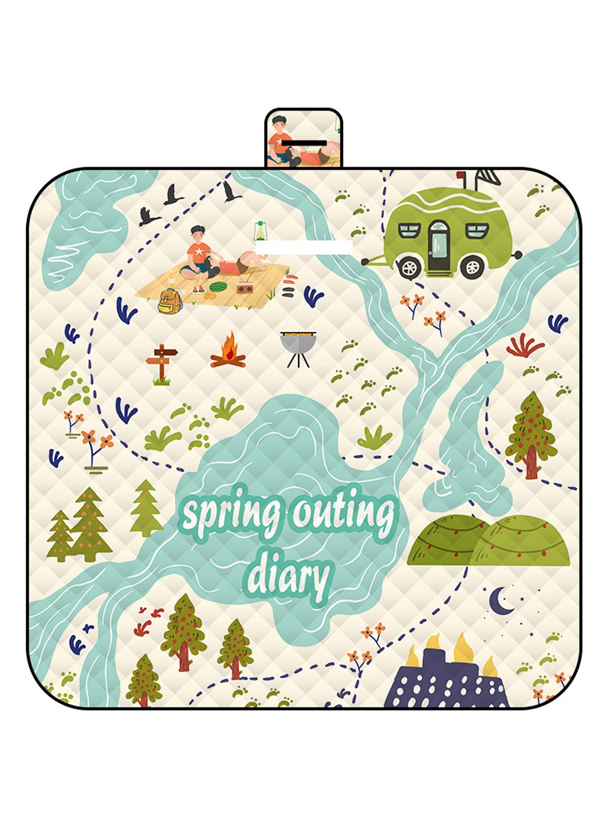 The ultrasound picnic pads are outdoor tide-proof camping tents folding a portable and lovely beach-dwelling