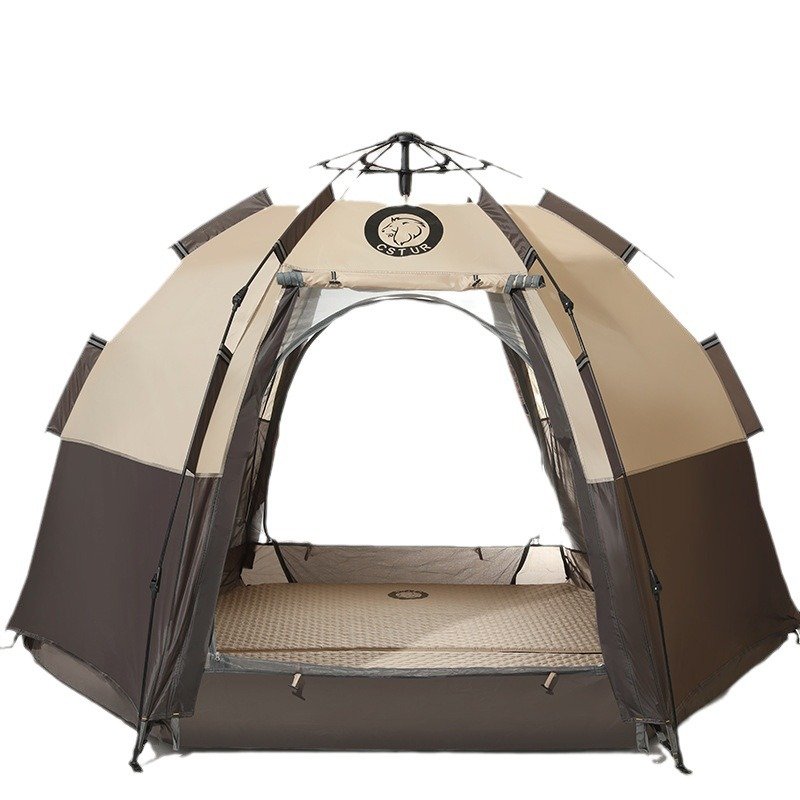 Outdoor picnics for the tide-proof gasket camp, six-point automatic gaskets and park-heavy tents