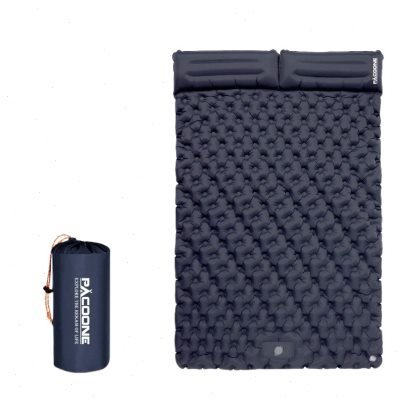 An automatic inflatable mattress outside camping tent with a thick and easy-to-use one-on-one