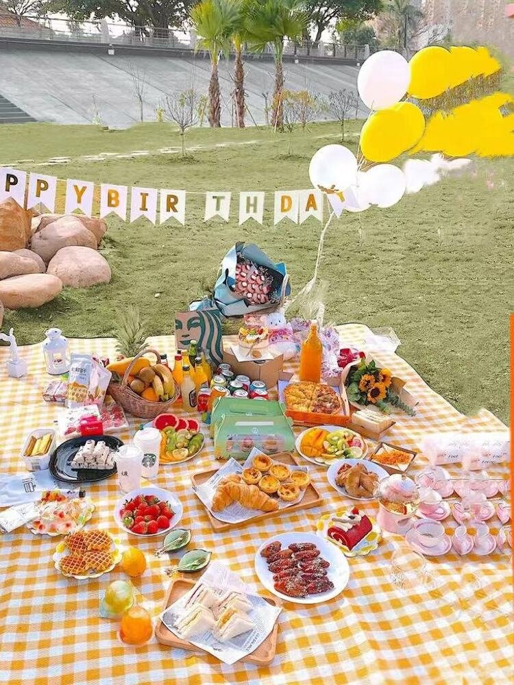 A field picnic mat, an OXFAM waterproof outdoor picnic mat, a camping mat
