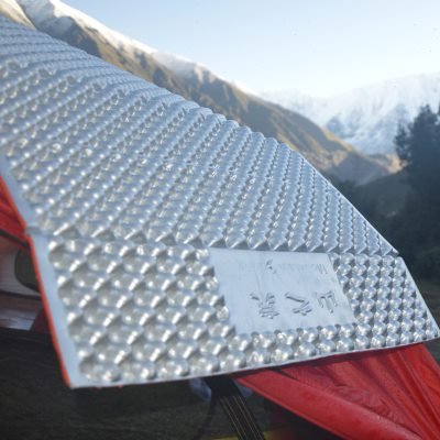 The mountain spring tart is so light that it folds up the omelet pad and carries the chute tent with it