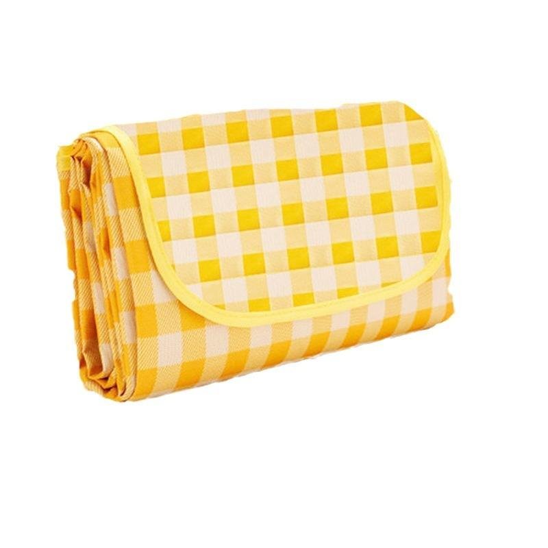 A picnic mat for the tiding camper and a mat for the beach and a watery lawn and spring festival